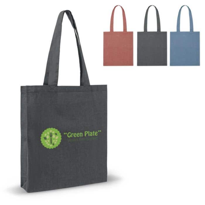 Gerecycled katoen schoudertas wide