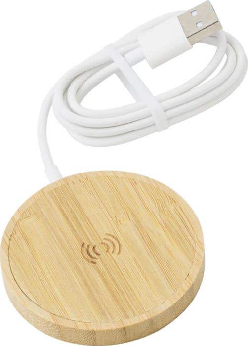 Draadloze bamboe oplader magneet