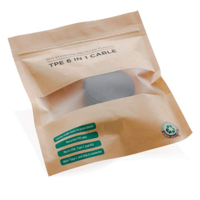 RCS standaard recycled plastic kabel 6-in-1