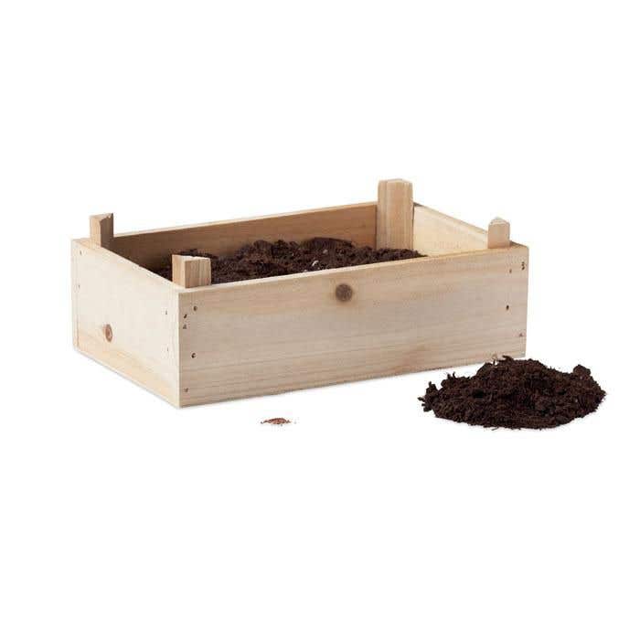 Aardbeienpakket in houten kratje
