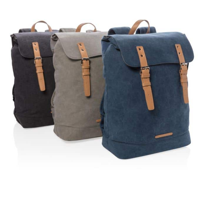 Canvas laptop rugzak PVC vrij 15.6"