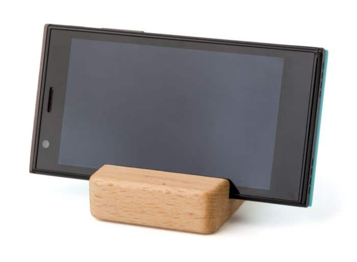 Rubberwood telefoonhouder