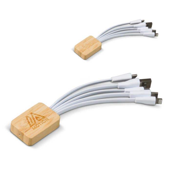 Oplaadkabel 6 in 1 Bamboe Met rPET