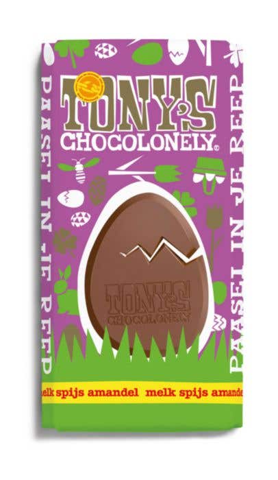 Tony's Chocolonely Paasreep Melk Spijs Nootjes 180g