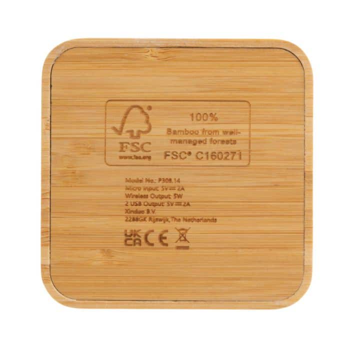 Bamboe Oplaadstation Vierkant [5 W]