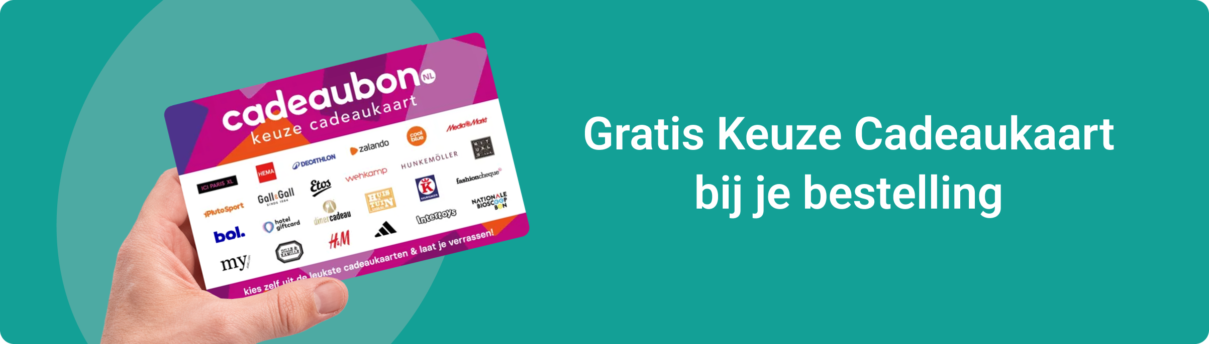 Gratis Keuze Cadeaukaart bij je bestelling