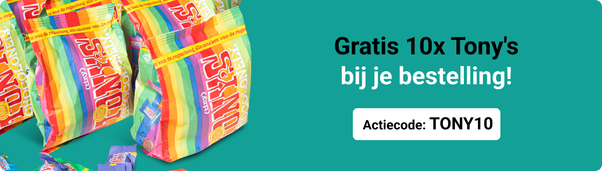 Gratis 10x Tony's bij je bestelling